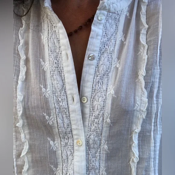 Sundance Feminine White Blouse “Brave Heart” - Picture 5 of 11